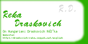 reka draskovich business card